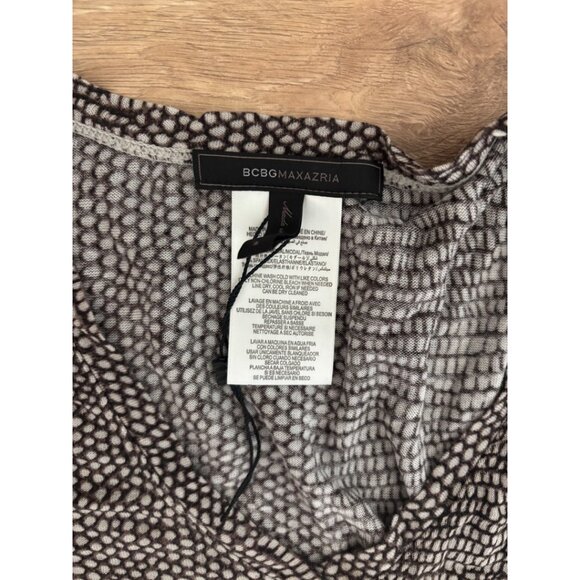 BCBG Snake Skin Print Fitted Long Sleeve Dress - Picture 2 of 3